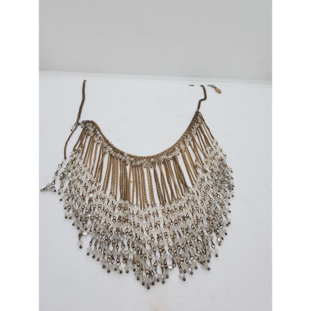 Paparazzi Zi Collection /donnalee Beaded Big Necklace Gold Chain Crystal Movemen - Picture 7 of 13